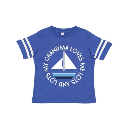 

Inktastic My Grandma Loves Me Sailboat Sailing Gift Toddler Boy Girl T-Shirt