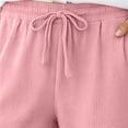 thumbnail image 6 of ZToonmas Solid Knit Straight Pants for Women Drawstring Elastic Waist Loose Full Length Casual Pants with Side Pockets, 6 of 9