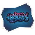 thumbnail image 1 of Ambesonne Fitness Place Mats Set of 4, No Pain No Gain Words, Standard Size, Blue Pink Pale Blue, 1 of 6