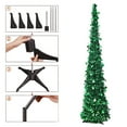 thumbnail image 4 of YAOMOBB Quick Assembly Christmas Tree Glittering Christmas Pencil Tree Stable Base Foldable Realistic Indoor Outdoor Decoration, 4 of 7