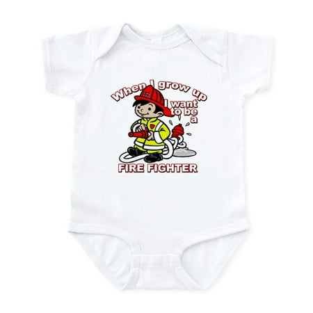 

CafePress - When I Grow Up Firefighter Infant Bodysuit - Baby Light Bodysuit Size Newborn - 24 Months