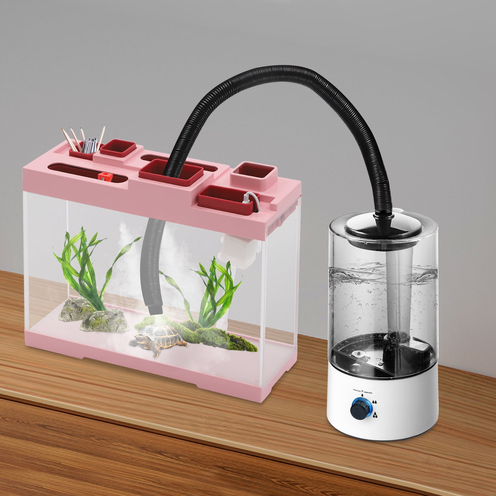 Pet Humidifier for Reptiles and Amphibians 1.06gal Reptile Fogger Sturdy Durable 3 Spray Levels Quiet Design for Use in Homes Pet Stores