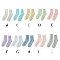 thumbnail image 2 of relayinert 1 Pair Polyester Women Sock Washable Breathable Solid Color Thermal Winter Autumn Replacement Household Ladies Socks Jean Blue, 2 of 6