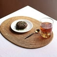 thumbnail image 6 of 6 Pcs Oval Rattan Placemat,Natural Rattan Hand-Woven,Tea Ceremony Accessories,Suitable for Dining Room, Kitchen,Etc, 6 of 10