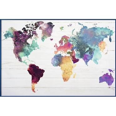 24x36 World Classic Premier 3D Wall Map Poster Paper Folded - Walmart.com