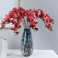 thumbnail image 3 of Farfi 9 Heads Fake Phalaenopsis Multi-fork Handcraft Artificial Butterfly Orchid for Home (Type E), 3 of 13