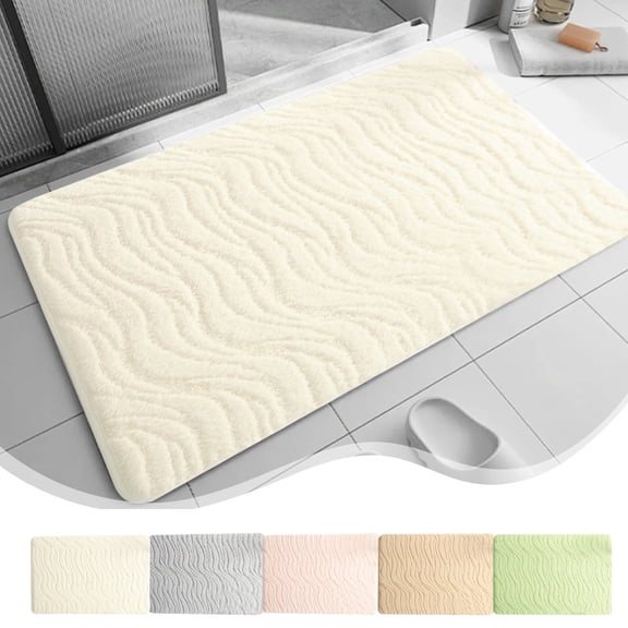 Non-Slip Striped Door Mat, Extra Thick Microfiber, Water Absorbent Dirt Trapping, Durable Design, Kitchen Bathroom Entryway, High Traffic Areas, Muddy Footprints Floor Rug Akmoler
