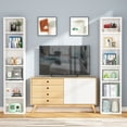 thumbnail image 5 of Tribesigns 70.9" Narrow Tall Bookcase, White Cube Corner Bookshelf with Storage for Home Office, 5 of 7