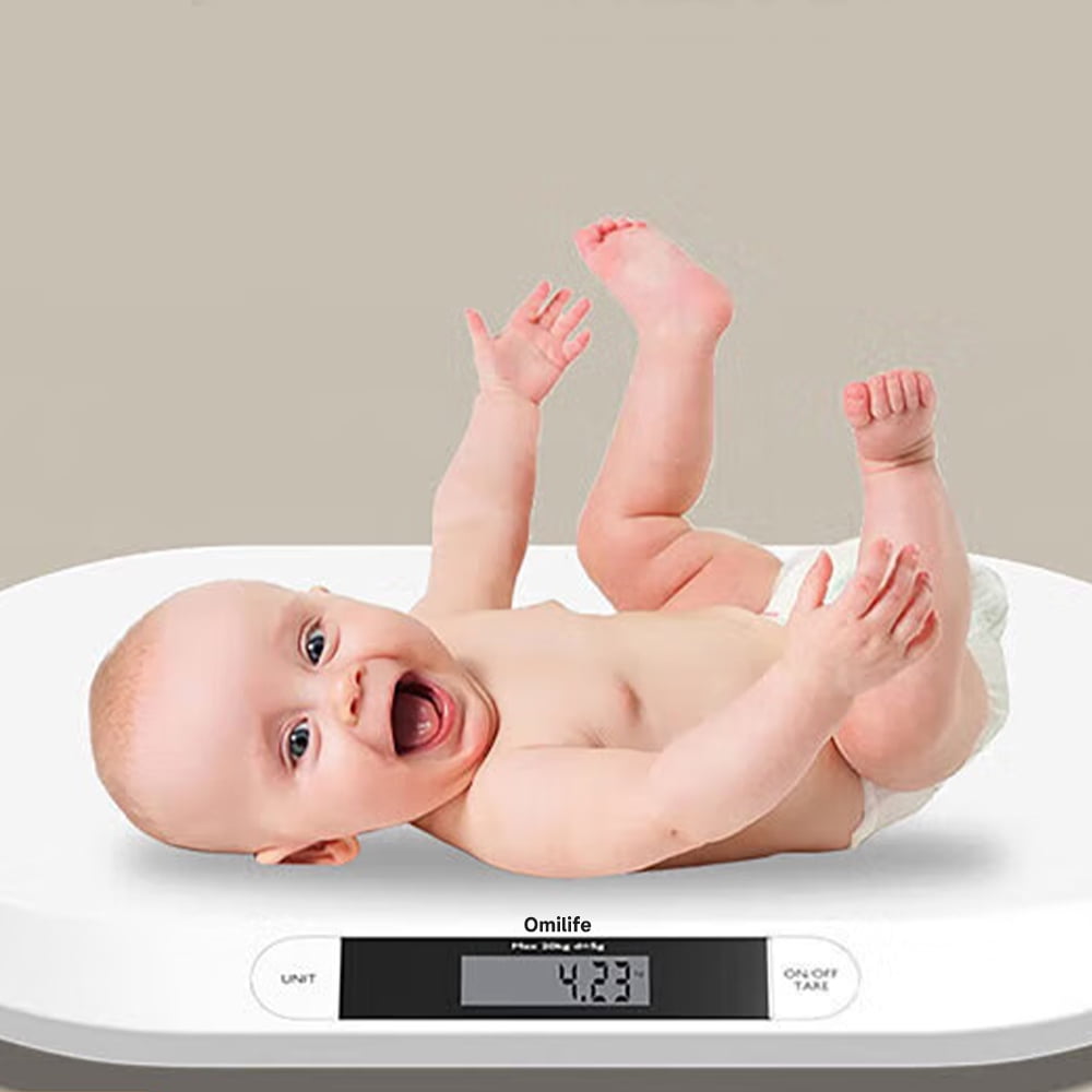 Omilife Baby scales, Smart Weigh Digital Baby Scale Infant Scale for Weighing Pet Scale for Puppy and Cat Accurate Digital Scale,White