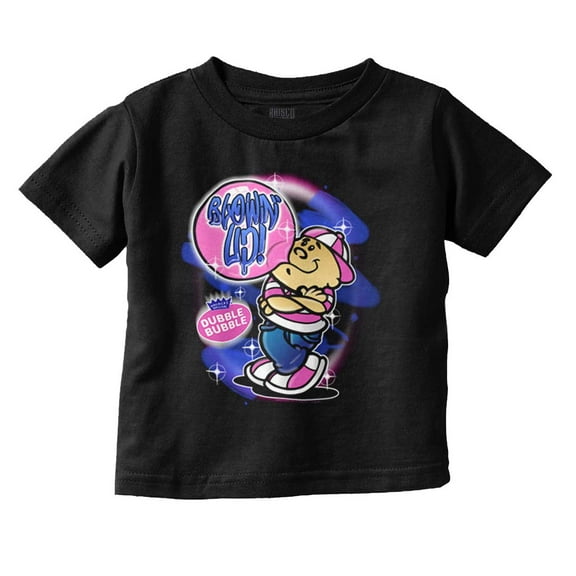 Airbrushed Dubble Bubble Blowing Up Toddler Boy Girl T Shirt Infant Toddler Brisco Brands 12M