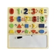 thumbnail image 1 of HILABEE Wooden Number Puzzles Board Problem Solving Colorful number of blocks Development 0 to 9, 1 of 9