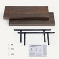 thumbnail image 6 of 16 Inch Handcrafted European Pine Natural Rustic Wooden Floating Shelves Wall Mounted Set of 2, Dark Walnut, 6 of 7