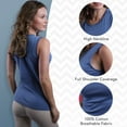 thumbnail image 3 of Rosette Women’s Sleeveless Undershirt - Cotton – High Neck, Full shoulder design, 3 of 6