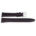 thumbnail image 1 of 20mm Genuine Leather Shiny Crocodile Grain Dark Brown Watch Strap, 1 of 1
