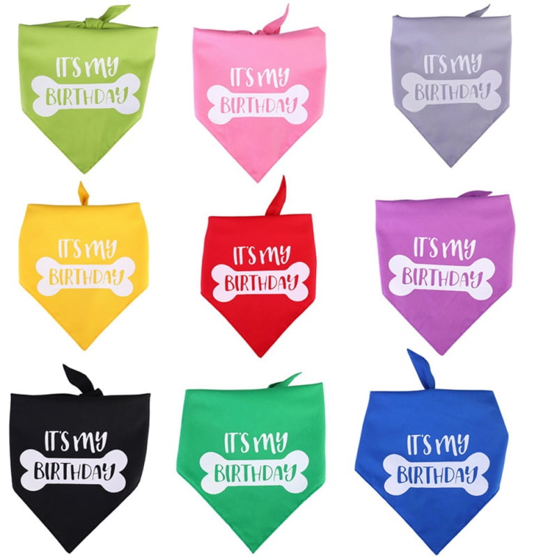 Pets Dog Puppy Bib Saliva Towel Triangle Towel Adjustable Bone Pattern Doggie Scarf Necktie Supplies