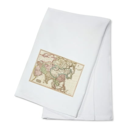 Asia - Panoramic Map (100% Cotton Kitchen Towel)