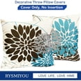 thumbnail image 5 of Brown Blue Decorative Throw Pillow Covers 20x20 Inch Pillow Covers for Couch Living Room Bedroom Outdoor,Modern Sofa Throw Pillow Cover,Farmhouse Geometric Floral Linen Square Pillow Case,Set of 2, 5 of 6