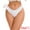 White, variant on Women's No-Show Hipster V-Shape Waist Stretch Thongs Black M