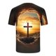 thumbnail image 4 of Tops para hombre, blusas y camisas de manga corta con cuello redondo para hombre, jersey informal con cuello redondo estampado para hombre, pantalones cortos deportivos para fitness, blusa de poliéste, 4 of 5