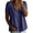 Blue, variant on Womens Summer Tops Oversized Babydoll Short Sleeve V Neck T Shirts Casual Loose Pleated Swing Blouse
