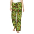 thumbnail image 2 of Goofa Carrot Eggplant Printed Soft Pajama Pants for Women, Wide Leg Comfy Casual Lounge Yoga Pants-, 2 of 9