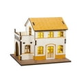 thumbnail image 3 of Casa en miniatura iluminada, modelo de cabaña navideña, adorno coleccionable con luz 98 cm x 75 cm x 93 cm, 3 of 9