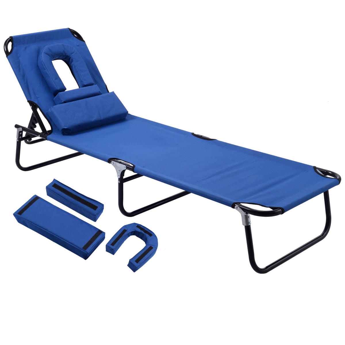 Costway Patio Foldable Chaise Lounge Chair Bed Outdoor Beach Camping Costway Patio Foldable Chaise Lounge Chair Bed Outdoor Beach Camping Recliner Pool Yard Com