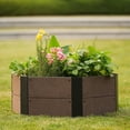 thumbnail image 1 of Yeshouse kit de jardinera hexagonal elevada de 2,6 x 2,6 x 1 pie, diseño tipo madera, grande y profunda, ideal para cultivo de hierbas y verduras en patio, balcón, jardín o interior, 1 of 7