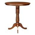 thumbnail image 5 of 36" Solid Wood Round Top Pedestal Table - 40.9"H - Pecan, 5 of 8