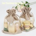 thumbnail image 4 of 20 Pcs Linen Organza Gifts Bags Portable Organza Burlap Drawstring Bags Organza Gift Bag Treat Bag Favor Pouches Candy Bags Snack Bag for Party Favors, Presents, Samples & Treats Mesh Pouch,4*6 in, 4 of 8