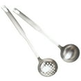 thumbnail image 3 of 2 cucharas de acero inoxidable para olla caliente, colador y cuchara sopera de mango largo para uso doméstico o restaurante, tamaño L (1 colador + 1 cuchara sopera)., 3 of 7