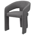 thumbnail image 5 of Coaster Eudora Boucle Fabric Upholstered Dining Arm Chair Gray, 5 of 11