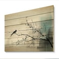 thumbnail image 2 of Designart "Sumi Bird Asian Painting XI" Asian Art Print on Natural Pine Wood, 2 of 5