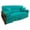 Aqua Blue, variant on Blazing Needles Solid Microsuede Double Corded 8 to 9-inch Full Futon Slipcover Set with Four Throw Pillows (Set of 5)