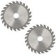 thumbnail image 1 of Paquete De 2 Hojas De Sierra Circular De Carburo De 24 Dientes Para Cortar Madera 85 X 15 Mm. Afortunado Sencillez, 1 of 5