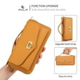 thumbnail image 3 of DeCase Crossbody Zipper Wallet Case for Samsung Galaxy S22 Ultra, Full Body Protectton Multifunction Purse Credit Card Holder，RFID Blocking Handbag PU Leather Shockproof Protective Cover, orange, 3 of 8