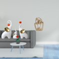 thumbnail image 2 of Esculturas de elefantes,Estatuas de elefantes,decoración del hogar,artesanías de cerámica,Figuras de elefantes familiares Adornos de escritorio,Estatua abstracta,Estatua abstracta para, 2 of 8