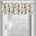thumbnail image 2 of Ambesonne Steampunk Valance Pack of 2, Abstract Apparels Tools, 54"X12", Brown Beige and Tan, 2 of 5