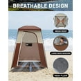 thumbnail image 3 of KingCamp Shower Tent, Portable Camping Bathroom Tent with 5 Gallon Solar Heated Bag, Outdoor Privacy Changing Room Tent, Privacy Shelter for Toilet, Dressing Outdoor Camping, Hiking, 3 of 9