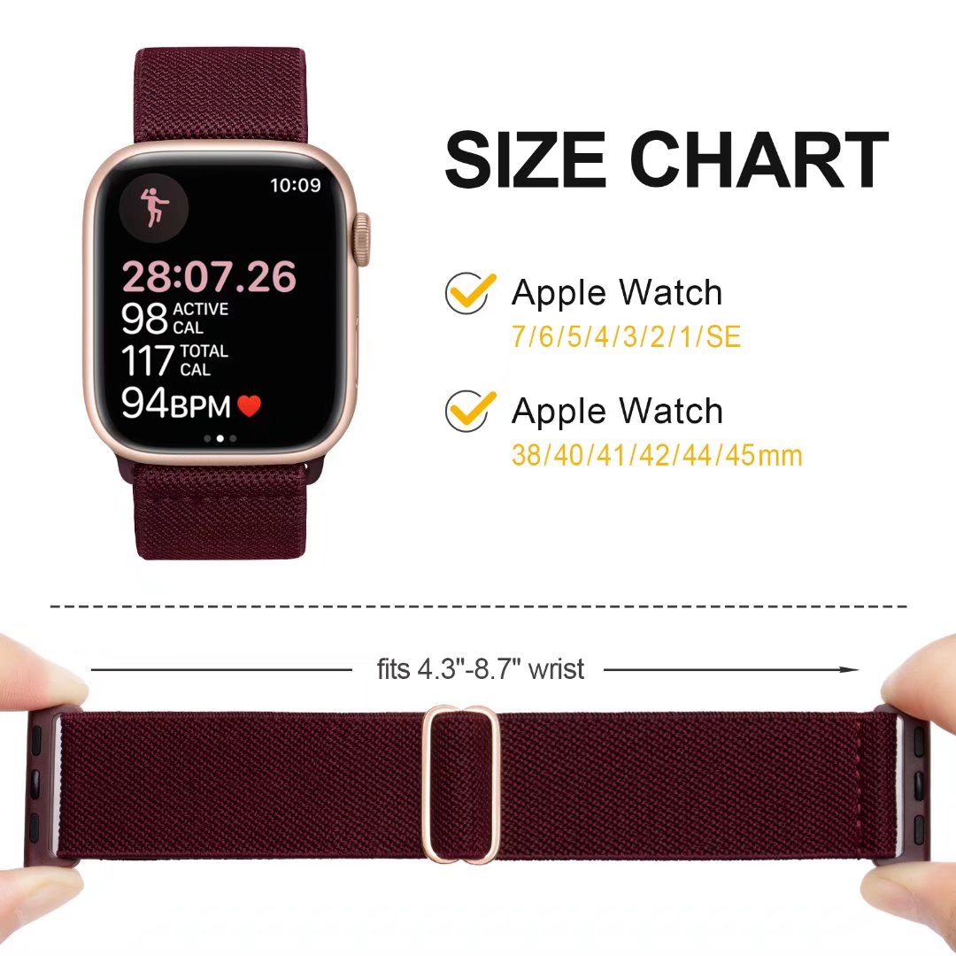 Recoppa Stretchy Nylon Solo Loop Apple Watch Band photo 6