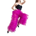 thumbnail image 4 of xiaxaixu Women´s Tulle Pants, Solid Color Patchwork Multi-Layer Ruffle Yarn High Waist Female Trousers, 4 of 8