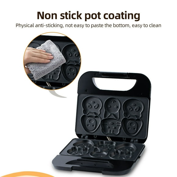 Waffle Maker,Maker Make 6 Children And Non-stick Waffler Iron Shaped Pancakes Non-stick Waffler Iron Animal Waffle Maker Make 6 Different Cat Shaped Pancakes Waffle Maker Make 6 Different Cat