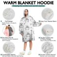 thumbnail image 5 of White Highland Cow Bathtub Bubble Pattern Wearable Oversized Blanket,Wearable Blanket Hoodie for Adults,Cozy Hooded Blankets with Super Pockets,Super Warm Fuzzy Pullover for Women & Men, 5 of 6