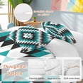 thumbnail image 3 of Turquoise Aztec Bedding 3 Piece Duvet Cover Set Full Size, Black White Southwest Vintage Geometric Soft Microfiber Comforter Cover with Zipper Closure & Pillowcases, FadeResistant Quilt Cover, 3 of 9