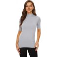 thumbnail image 2 of ORUYROP Chandail à Manches Courtes pour Femmes, Pull Ajusté en Jersey, 2 of 6