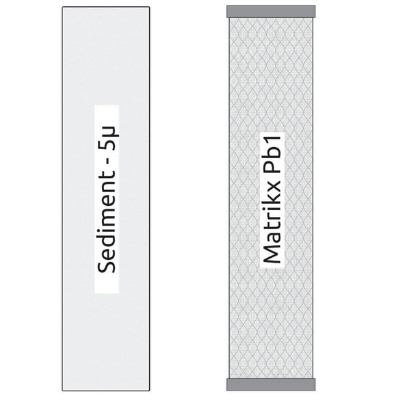 20-inch Big Blue 2 Stage Filter Kit with Sediment & Matrikx Pb1 Filters