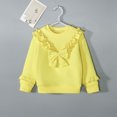 thumbnail image 3 of Posijego Kids Girls Sweatshirts Bow Ruffle Long Sleeve Cotton Pullover Shirts Cute Sweatshirt for Girls, 3 of 4