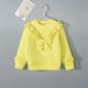 thumbnail image 4 of Cowsor Toddler Baby Girl Soft Thick Crewneck Ruffle Tops Infant Girls Cotton Long Sleeve T-Shirt, 4 of 4