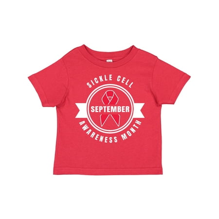 

Inktastic Sickle Cell Awareness Month September with Red Ribbon Boys or Girls Toddler T-Shirt