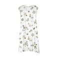 thumbnail image 4 of BYHONG Robes d'Été Décontractées pour Filles Mode Mignonne Printemps et Été Imprimé Col Rond Sans Manches Robe Décontractée (1) Blanc 9-10 Robes d'Été pour Filles, 4 of 5